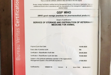 Ngày 05/04/2022 - Unicold tiếp tục đạt tiêu chuẩn chứng nhận GSP WHO cho UST và UVP
